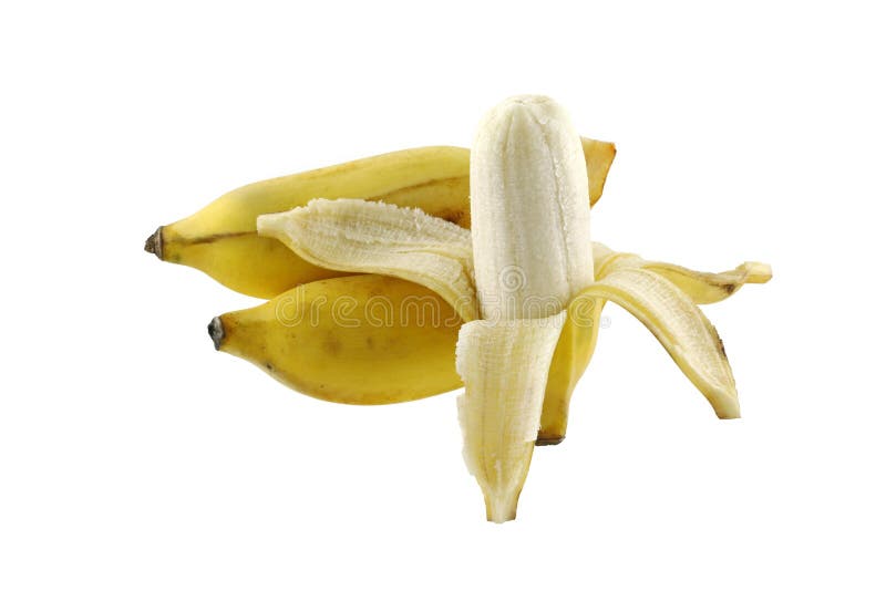 Peeled ripe Nam Wah Banana