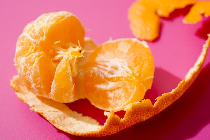 Peeled satsuma close up stock photo. Image of segment 59903340