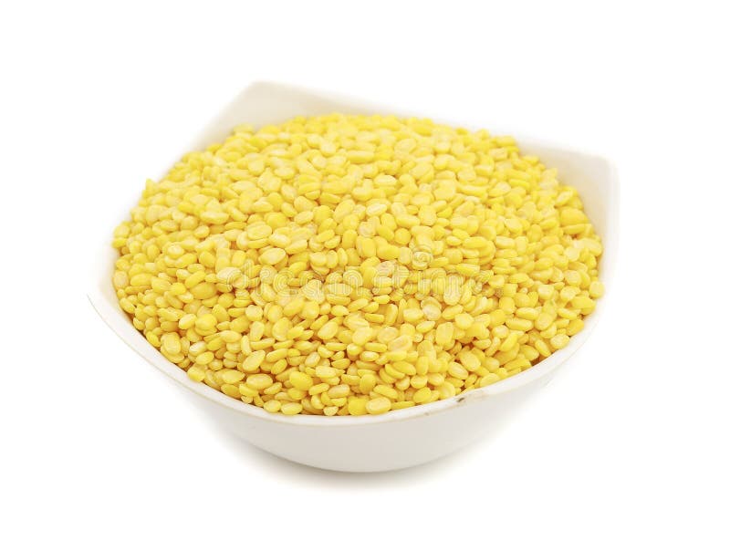 Peeled Split Mung bean stock image. Image of ingredient 142694483