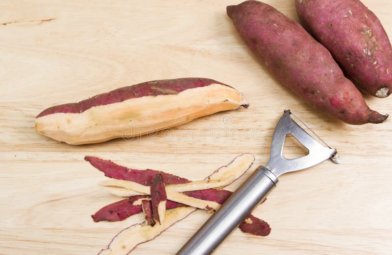 Peeled sweet potato stock photo. Image of fresh, peel 26190942