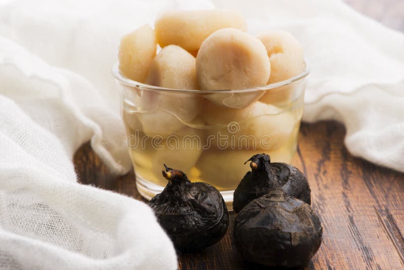 Peeled water chestnuts, tasty ingredients for a Chinese meal