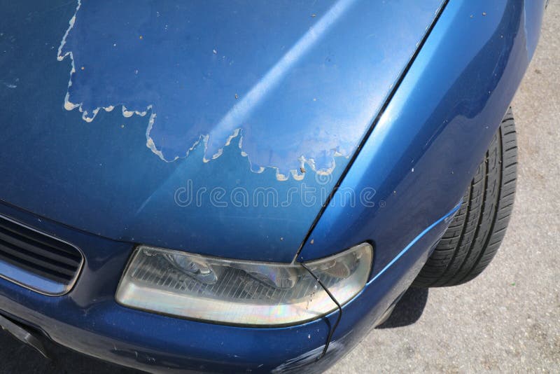 Peeling Car Paint Sun Worn Paint Stock Image Image of vintage