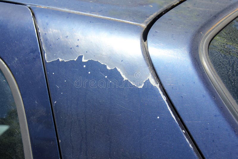 Peeling car Paintwork stock image. Image of blue, tatty 41340233