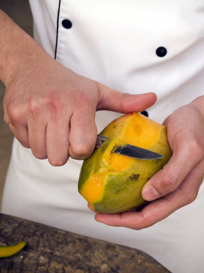 Peeling fruit stock photo. Image of peel, hands, uniform 4405418