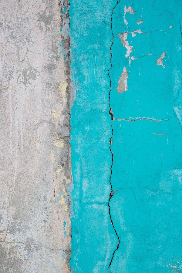 Peeling Paint on the Wall. Old Concrete Wall with Cracked Flaking Paint