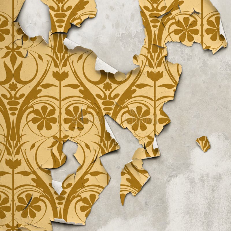 Peeling Wallpaper, Damaged Wal Stock Photo Image of stained, damaged