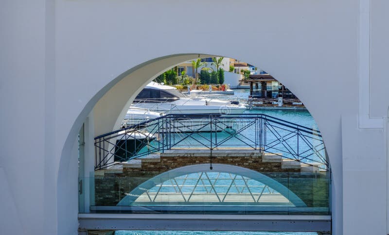 Peep view of Limassol Marina stock photo Peep view of Limassol Marina stock photo