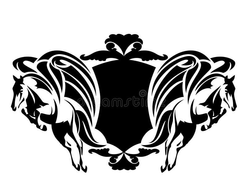 Pegasus heraldisch ontwerp vector illustratie Pegasus heraldisch ontwerp vector illustratie