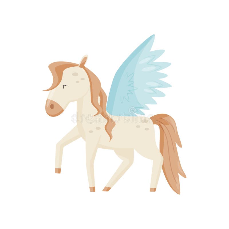 Pegasus winged horse, mythical creature vector Illustration on a white background stock illustration Pegasus winged horse, mythical creature vector Illustration on a white background stock illustration