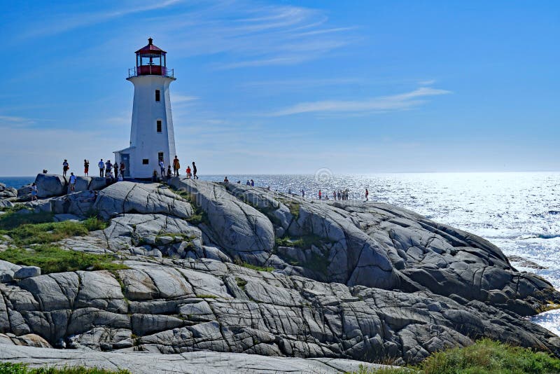 PEGGY`S COVE, NOUVELLE-ÉCOSSE - Le phare photographie stock libre de droits PEGGY`S COVE, NOUVELLE-ÉCOSSE - Le phare photographie stock libre de droits
