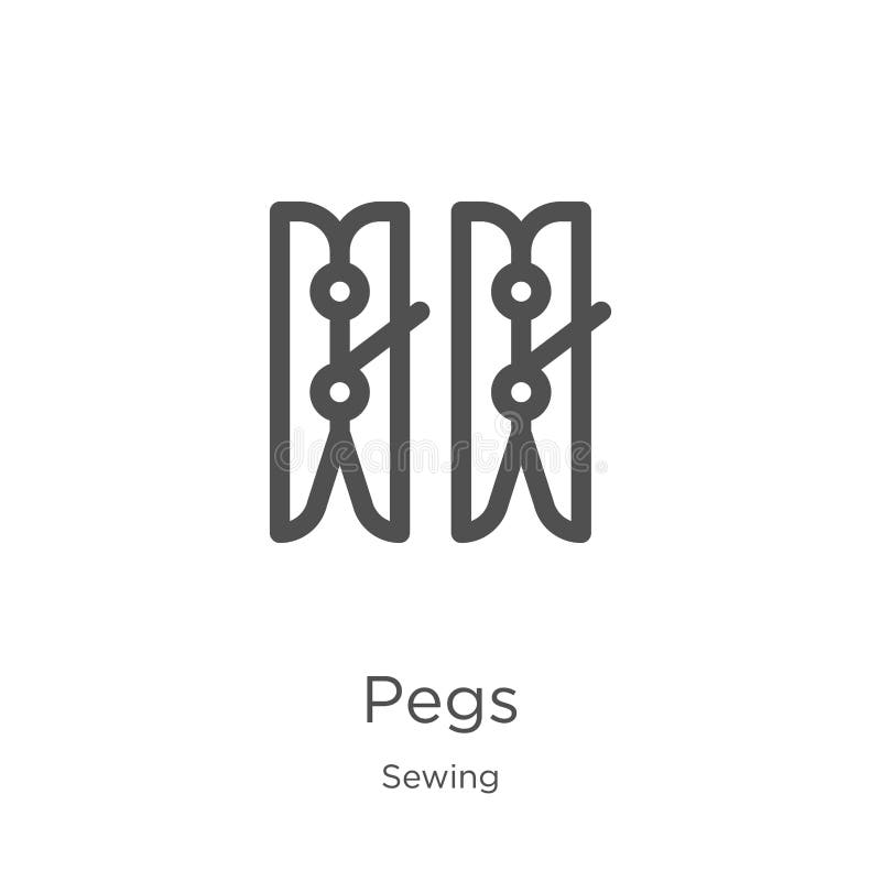 pegs icon vector from sewing collection. Thin line pegs outline icon vector illustration. Outline, thin line pegs icon for website vector illustration pegs icon vector from sewing collection. Thin line pegs outline icon vector illustration. Outline, thin line pegs icon for website vector illustration