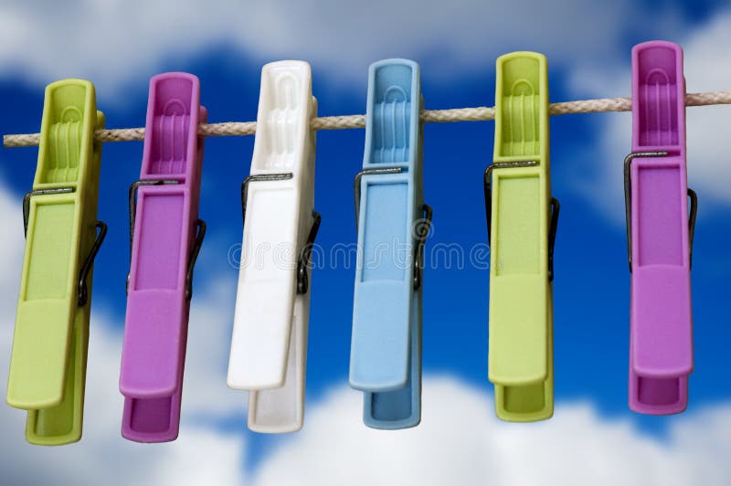 Pegs on the line stock photo. Image of hanging, background 17278424