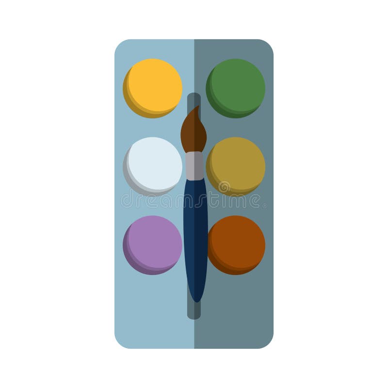 Peignez l'icône d'isolement par pallete illustration stock Peignez l'icône d'isolement par pallete illustration stock