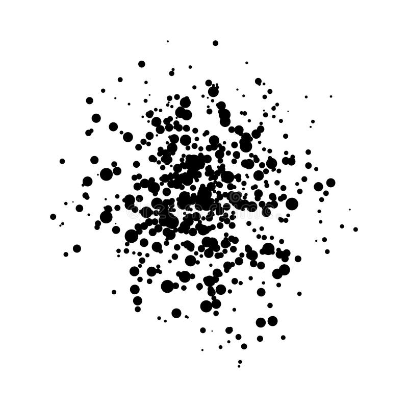 Peignez le jet d'éclaboussure Tache abstraite des points Explosion des cercles Élément de conception illustration stock Peignez le jet d'éclaboussure Tache abstraite des points Explosion des cercles Élément de conception illustration stock
