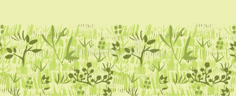 Peignez sans couture horizontal texturisé de plantes vertes illustration de vecteur Peignez sans couture horizontal texturisé de plantes vertes illustration de vecteur
