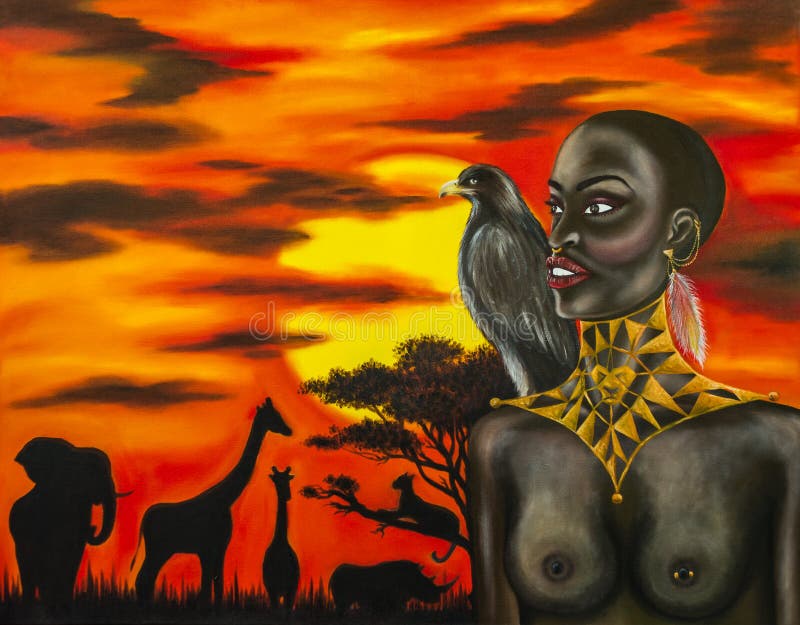 L'eau pour la vie par kilimanjaroart - Peintures à l'huile - Afrikrea