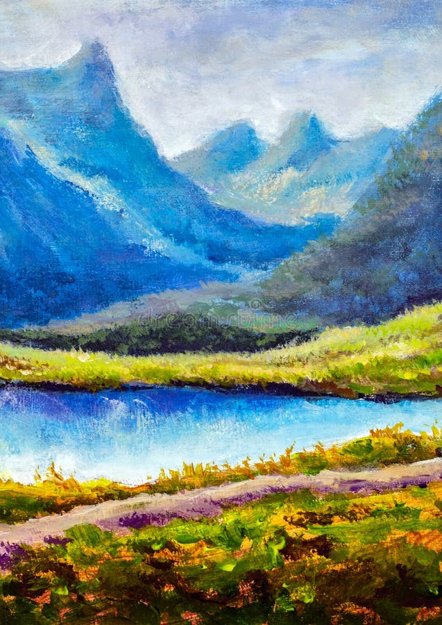 Peinture Acrylique Paysage Montagne