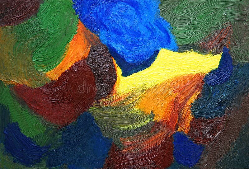 Peinture abstraite de couleur Pétrole sur la toile illustration libre de droits Peinture abstraite de couleur Pétrole sur la toile illustration libre de droits