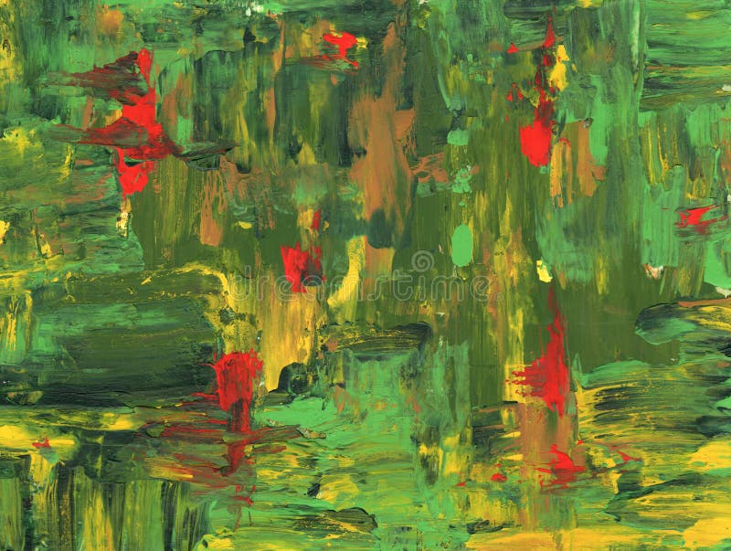 Peinture acrylique grunge de résumé aux nuances du vert illustration stock Peinture acrylique grunge de résumé aux nuances du vert illustration stock
