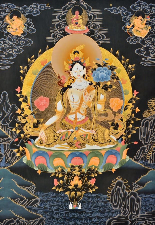 Peinture de religion traditionnelle du Thibet