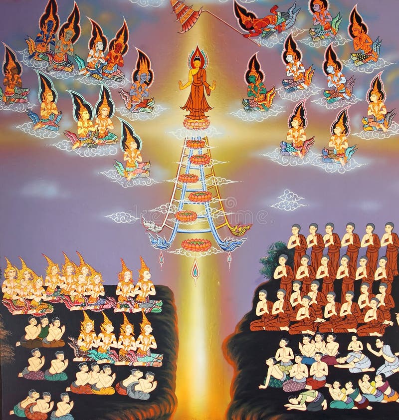 Peinture thaïe traditionnelle de type images stock