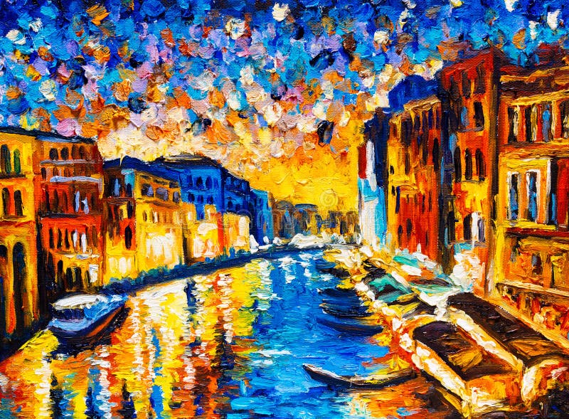 Peinture à l'huile - Venise, Italie