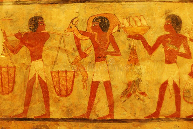  Peinture  gyptienne Antique  Dans Le Louvre Photo stock 