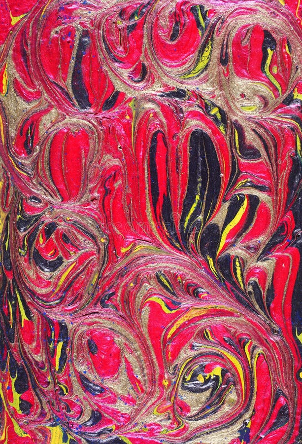 Peintures de marbre jaunes noires rouges photographie stock Peintures de marbre jaunes noires rouges photographie stock