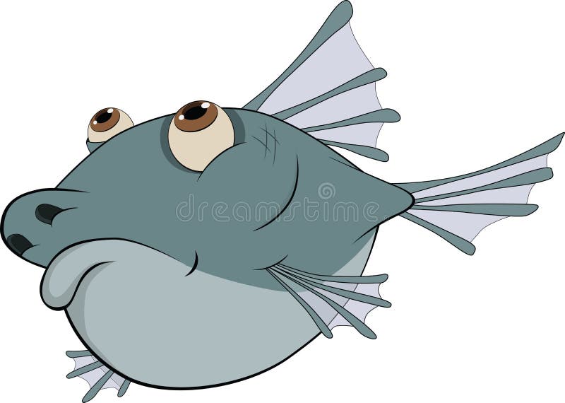 Peixes Deep-water. Desenhos animados ilustração royalty free Peixes Deep-water. Desenhos animados ilustração royalty free