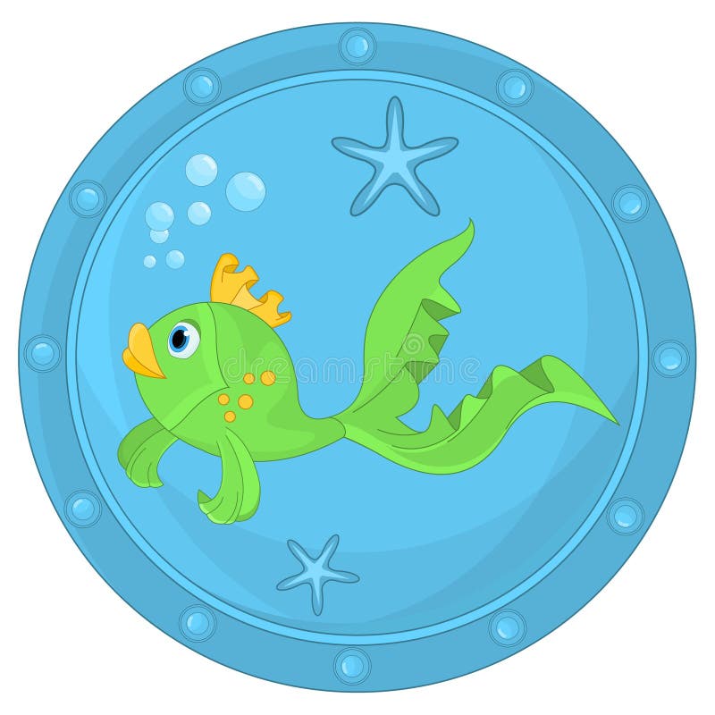 Peixes engraçados na vigia ilustração royalty free Peixes engraçados na vigia ilustração royalty free