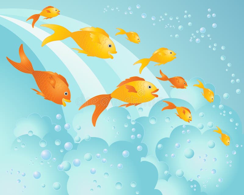 Peixes felizes ilustração royalty free Peixes felizes ilustração royalty free