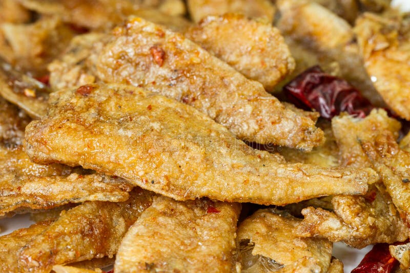 Seasoning crispy fried fish, hot and spicy. Seasoning crispy fried fish, hot and spicy