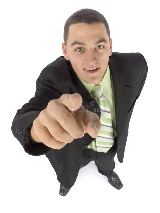peka för affärsmanfingerheadshot arkivbilder peka för affärsmanfingerheadshot arkivbilder