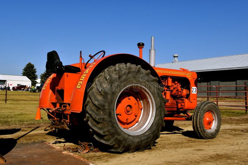 Antique Case diesel 500 tractor royalty free stock image Antique Case diesel 500 tractor royalty free stock image