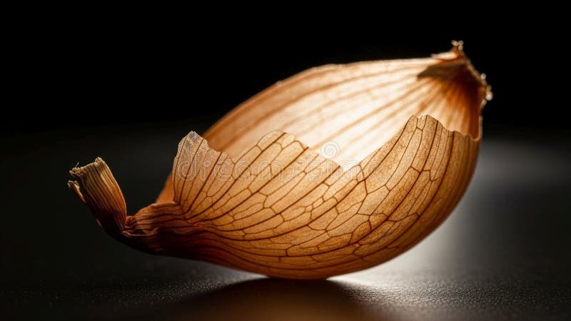 A pele é fina e translúcida com uma cor castanho-âmbar e delicada ilustração royalty free