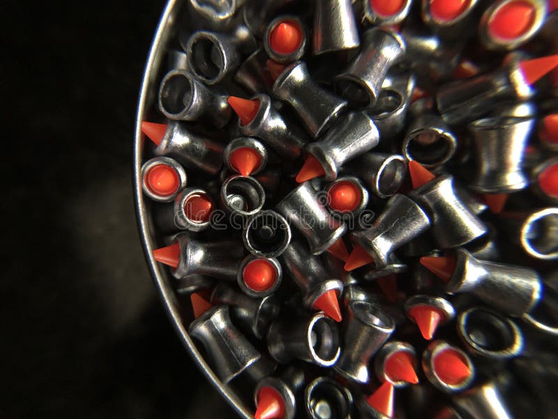 Pellet Gun Danger is in the Expanding Outer Casing Stock Photo Image