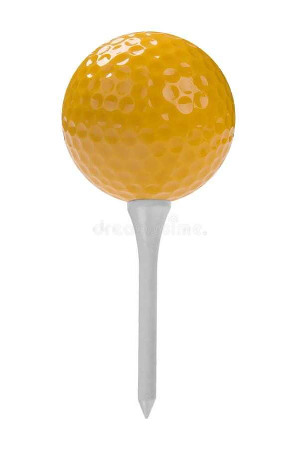 Pelota de golf en te imagen de archivo libre de regalías Pelota de golf en te imagen de archivo libre de regalías