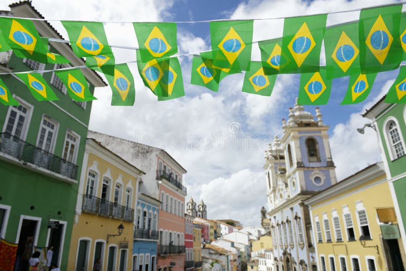 Pelourinho salvador brazilia cu pavilion brazilian royalty free stock image