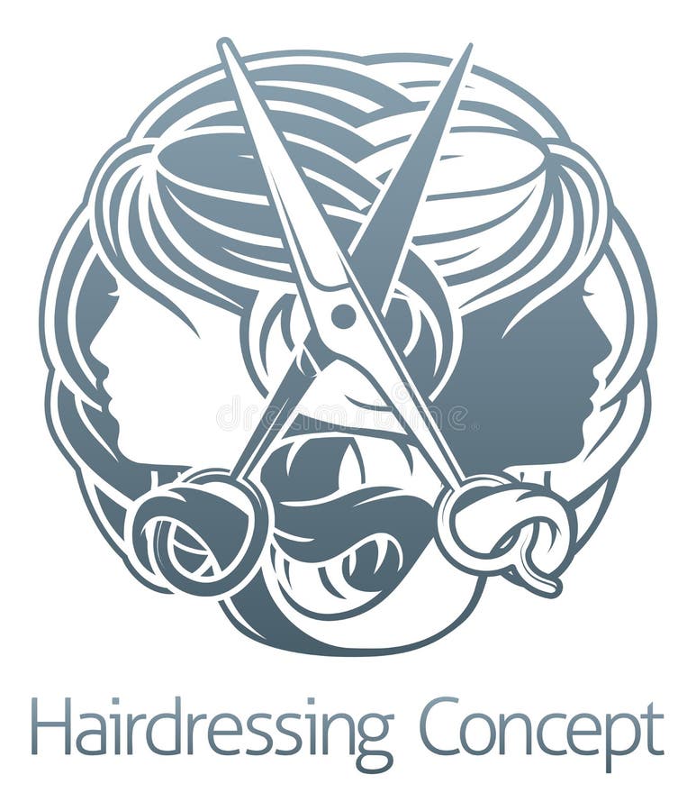 Peluquero Icon del estilista del salón de pelo stock de ilustración Peluquero Icon del estilista del salón de pelo stock de ilustración