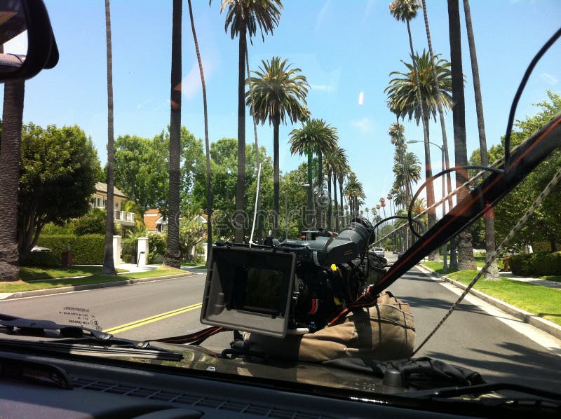 Película en Beverly Hills imagen de archivo Película en Beverly Hills imagen de archivo