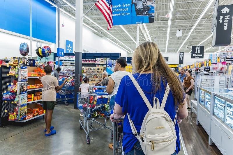 Walmart Supercenter editorial photography. Image of interior - 162095172