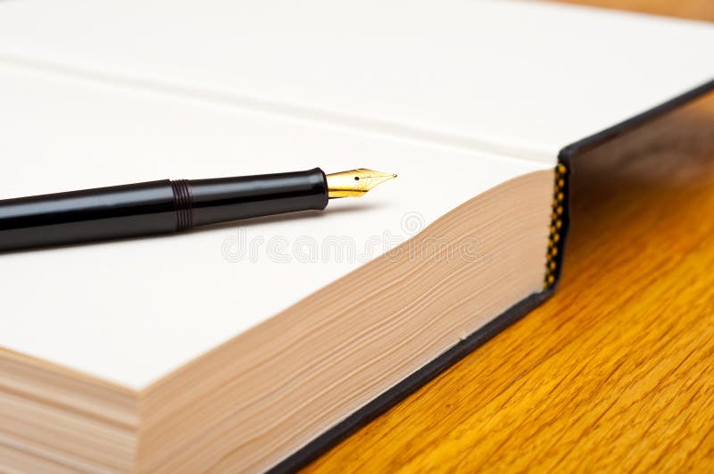 Pen and book stock image. Image of document, classic 15006319