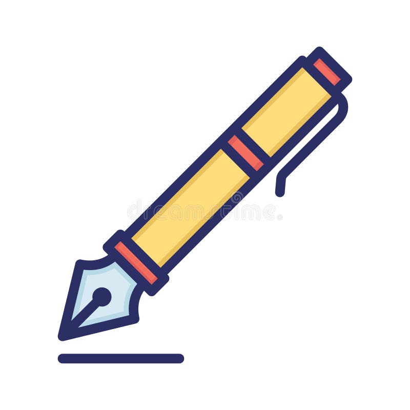 Pen, Calligraphy Pen, Calligraphy, Drawing Fully Editable Vector Icon