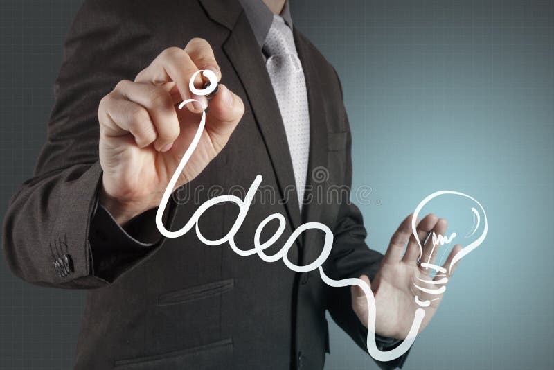 A pen drawing light bulb stock image. Image of glass 30699617