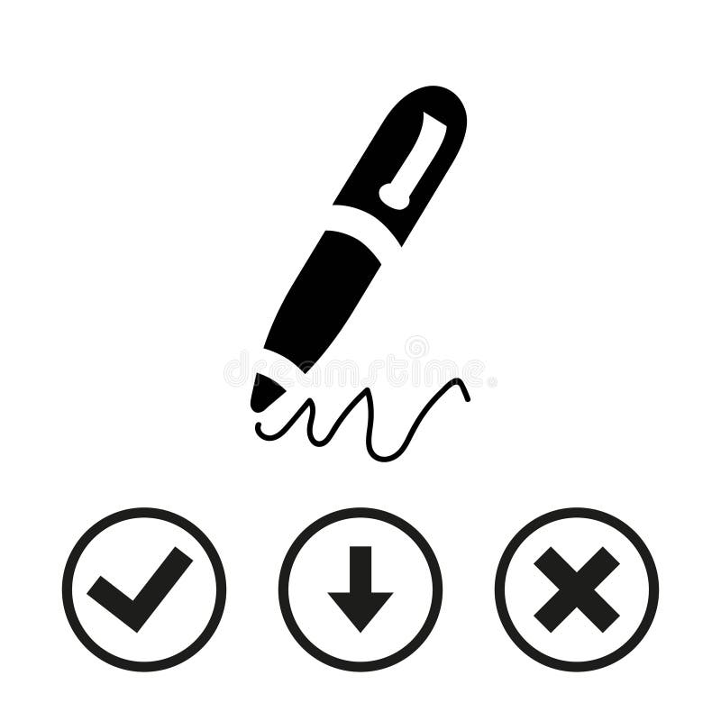 Pen icon stock vector illustration flat design stock illustration
