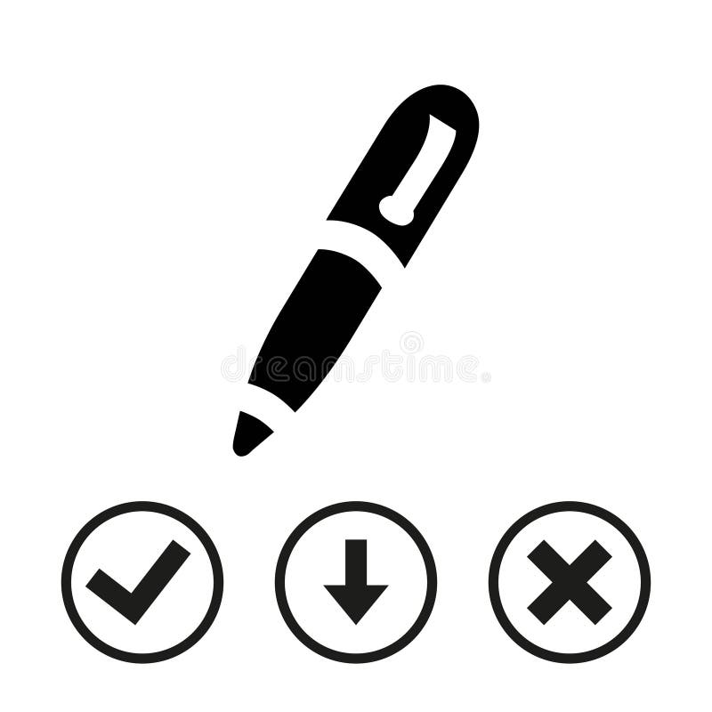 Pen icon stock vector illustration flat design stock illustration