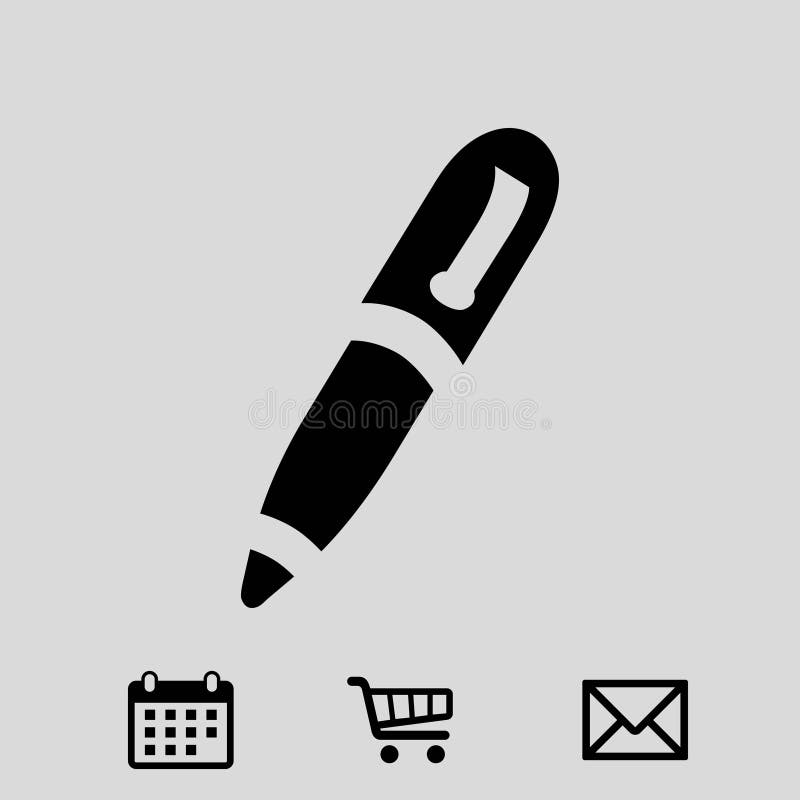 Pen icon stock vector illustration flat design stock illustration