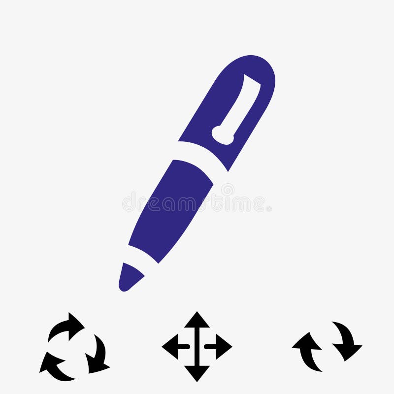 Pen icon stock vector illustration flat design vector illustration