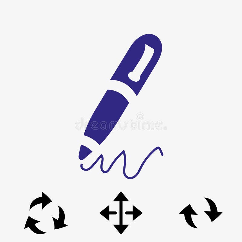 Pen icon stock vector illustration flat design royalty free illustration