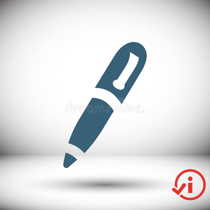 Pen icon stock vector illustration flat design royalty free illustration
